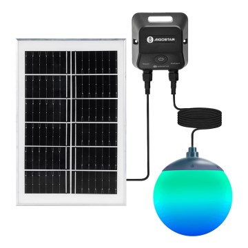 Aigostar - LED RGBW Lámpara de araña solar regulable MESH LED/20W/3,7V 4000 mAh 2700K-6500K IP65 diá. 15 cm