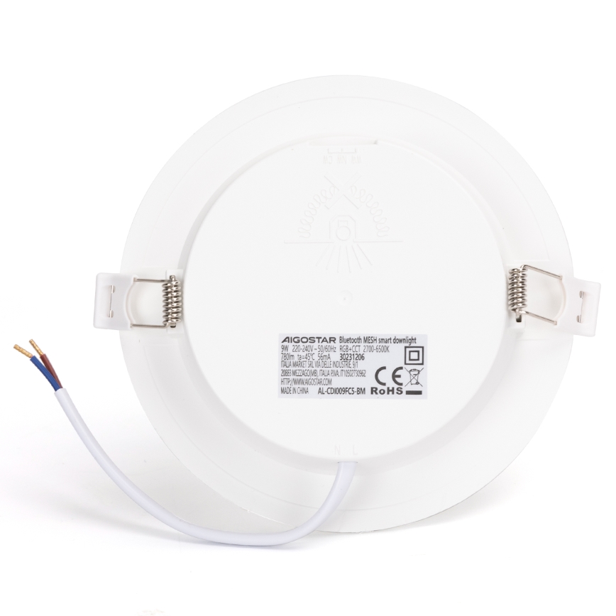 Aigostar - LED RGBW Lámpara empotrable regulable para el baño MESH Inteligente LED/9W/230V 2700-6500K IP44