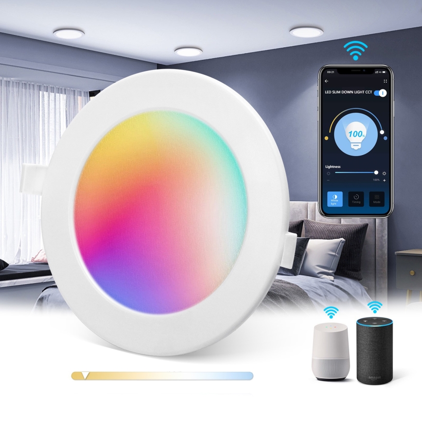 Aigostar - LED RGBW Lámpara empotrable regulable MESH LED/15W/230V 2700-6500K diá. 17 cm