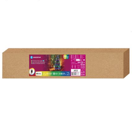 Aigostar - Árbol de Navidad LED para exterior 245 LEDs/8 funciones 2,1 m IP44 multicolor