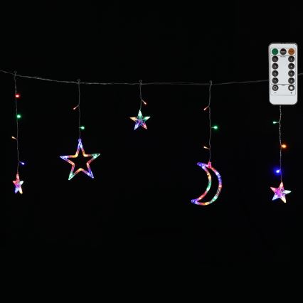 Aigostar - LED RGBY Guirnalda navideña para exterior 120xLED/8 funciones 3x0,6m IP44 multicolor + mando a distancia