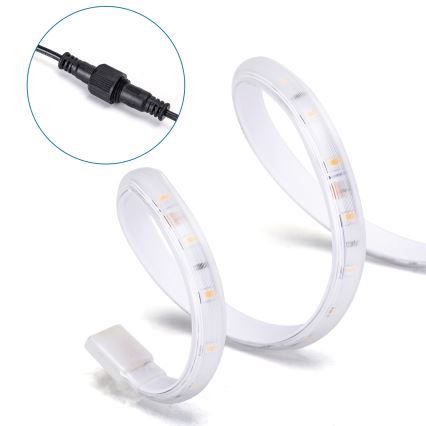 Aigostar - LED Tira solar regulable LED/10W/3,2V 10 m 2700K IP65 8000 mAh + control remoto
