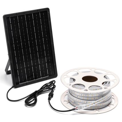 Aigostar - LED Tira solar regulable LED/10W/3,2V 10 m 6500K IP65 8000 mAh + control remoto