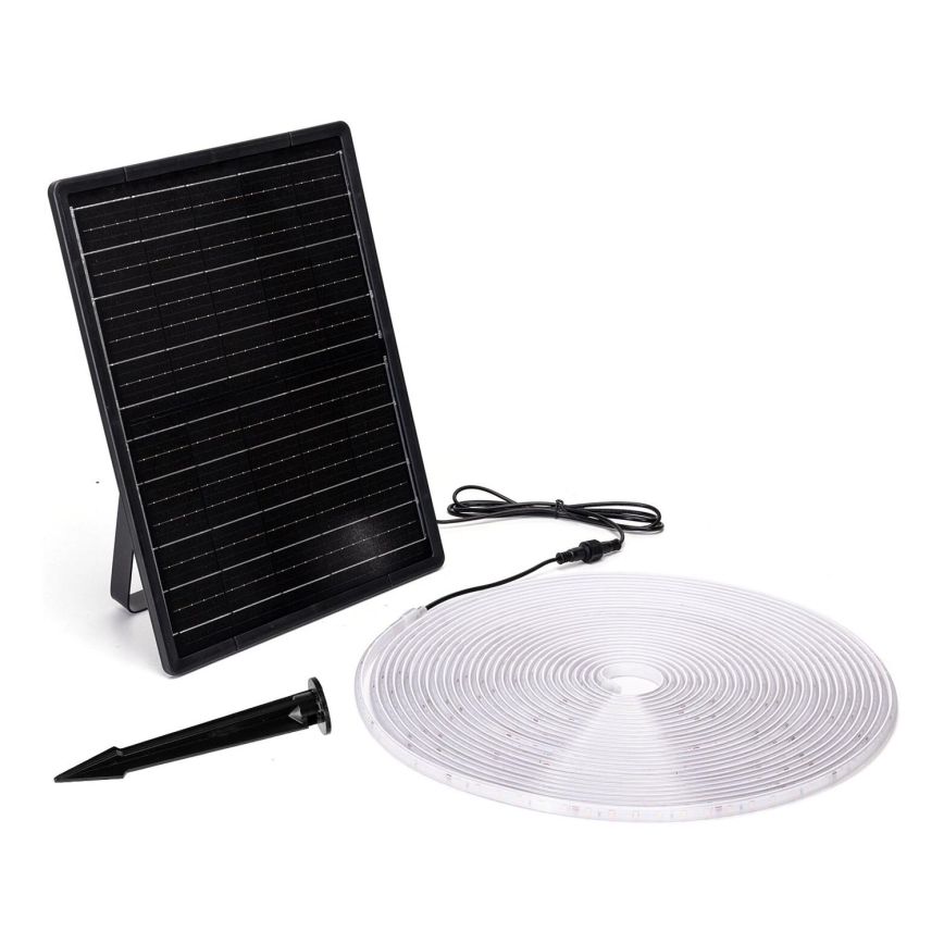 Aigostar - LED Tira solar regulable LED/20W/3,2V 20 m 6500K IP65 + control remoto