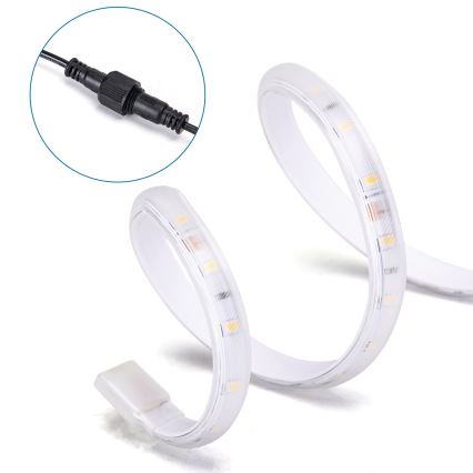 Aigostar - LED Tira solar regulable LED/20W/3,2V 20 m 6500K IP65 + control remoto