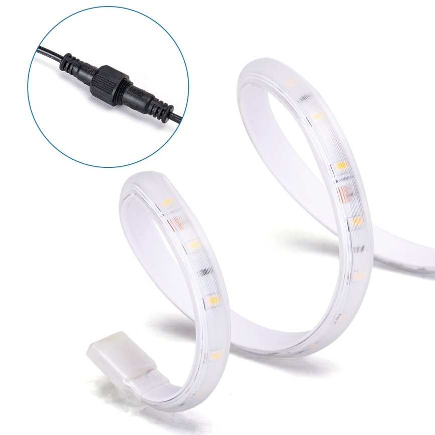 Aigostar - LED Tira solar regulable LED/20W/3,2V 20 m 6500K IP65 + control remoto