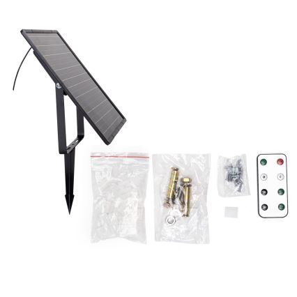 Aigostar - LED Tira solar regulable LED/20W/3,2V 20 m 6500K IP65 + control remoto