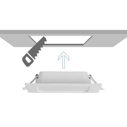 Aigostar - Luminaria empotrable LED/6W/230V 3000K 12x12 cm blanca