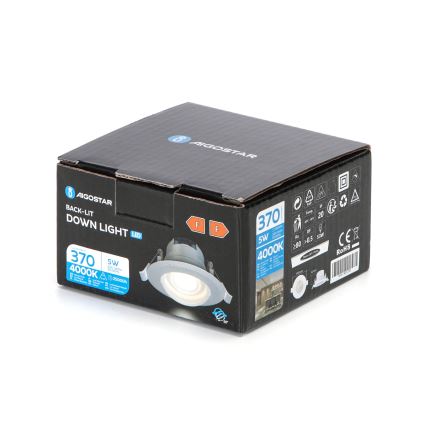 Aigostar - Luminaria empotrada LED/5W/230V 4000K Ø 8,5 cm blanca