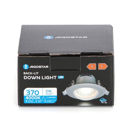 Aigostar - Luminaria empotrada LED/5W/230V 4000K Ø 8,5 cm blanca
