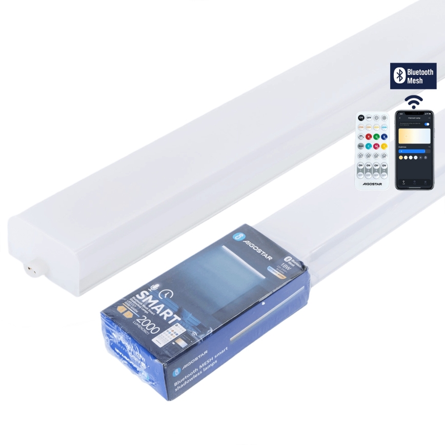 Aigostar - Luminaria LED regulable tipo fluorescente MESH LED/18W/230V 3000-6500K