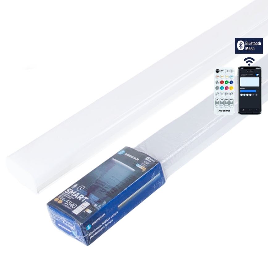 Aigostar - Luminaria LED regulable tipo fluorescente MESH LED/50W/230V 6500K + mando a distancia