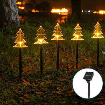 Aigostar - Luz de navidad LED solar LED/0,054W/1,2V 1m IP65 blanco cálido