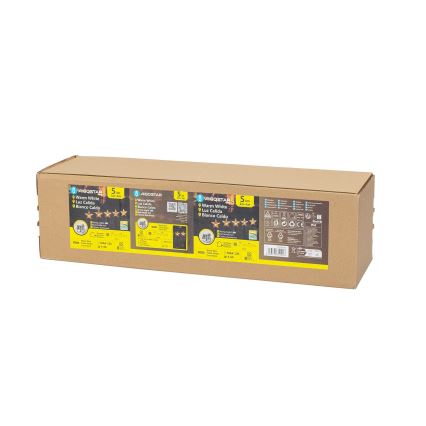 Aigostar - Luz de Navidad solar LED LED/0,054W/1,2V 1m IP65 800 mAh blanco cálido