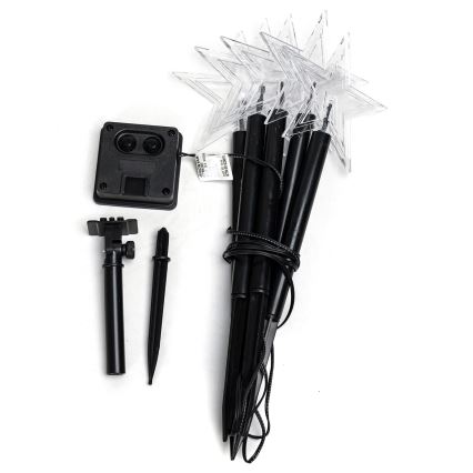 Aigostar - Luz de Navidad solar LED LED/0,054W/1,2V 1m IP65 800 mAh blanco frío