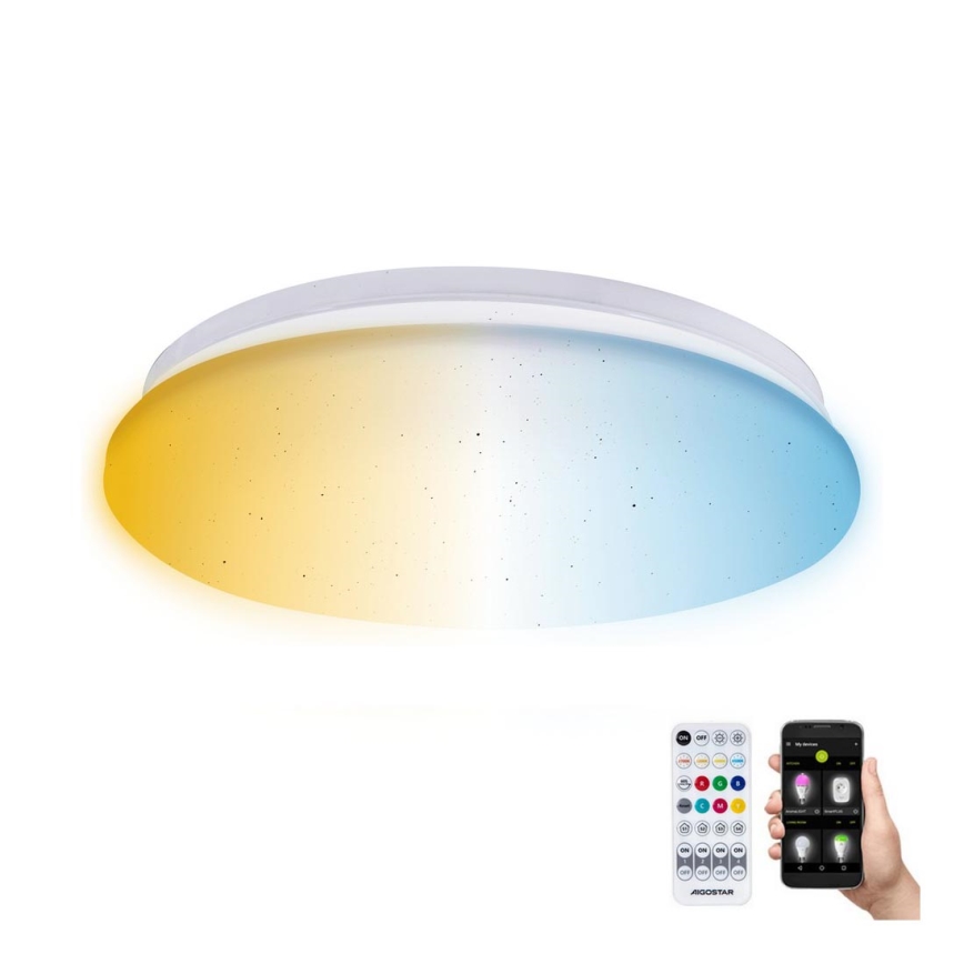 Aigostar - Luz de techo LED regulable para baño MESH Inteligente LED/12W/230V 3000-6500K IP44 + control remoto