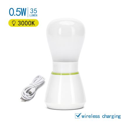Aigostar - Luz nocturna LED recargable LED/0,5W/5V 3000K 650mAh