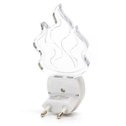 Aigostar - Luz nocturna LED RGB con sensor LED/0,5W/230V efecto llama