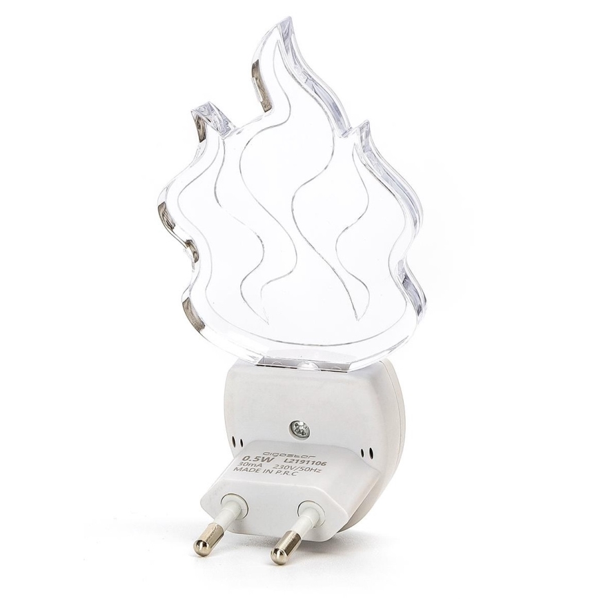 Aigostar - Luz nocturna LED RGB con sensor LED/0,5W/230V efecto llama