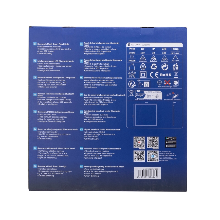 Aigostar - Panel empotrable LED regulable MESH LED/36W/230V 2700-6500K 60x60 cm