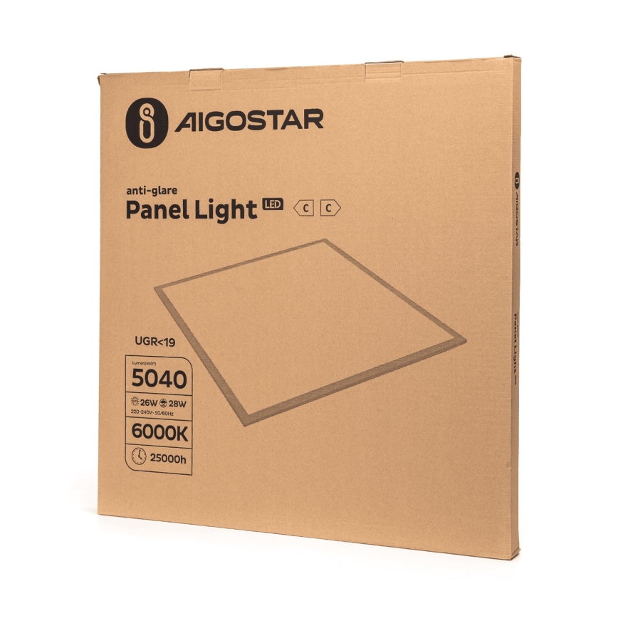 Aigostar - Panel LED de superficie LED/28W/230V 6000K 59,5x59,5 cm