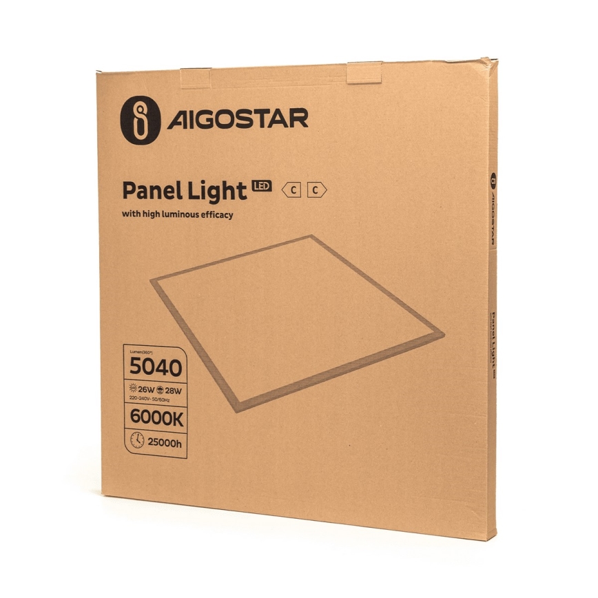 Aigostar - Panel LED empotrado LED/28W/230V 60x60 cm 6000K