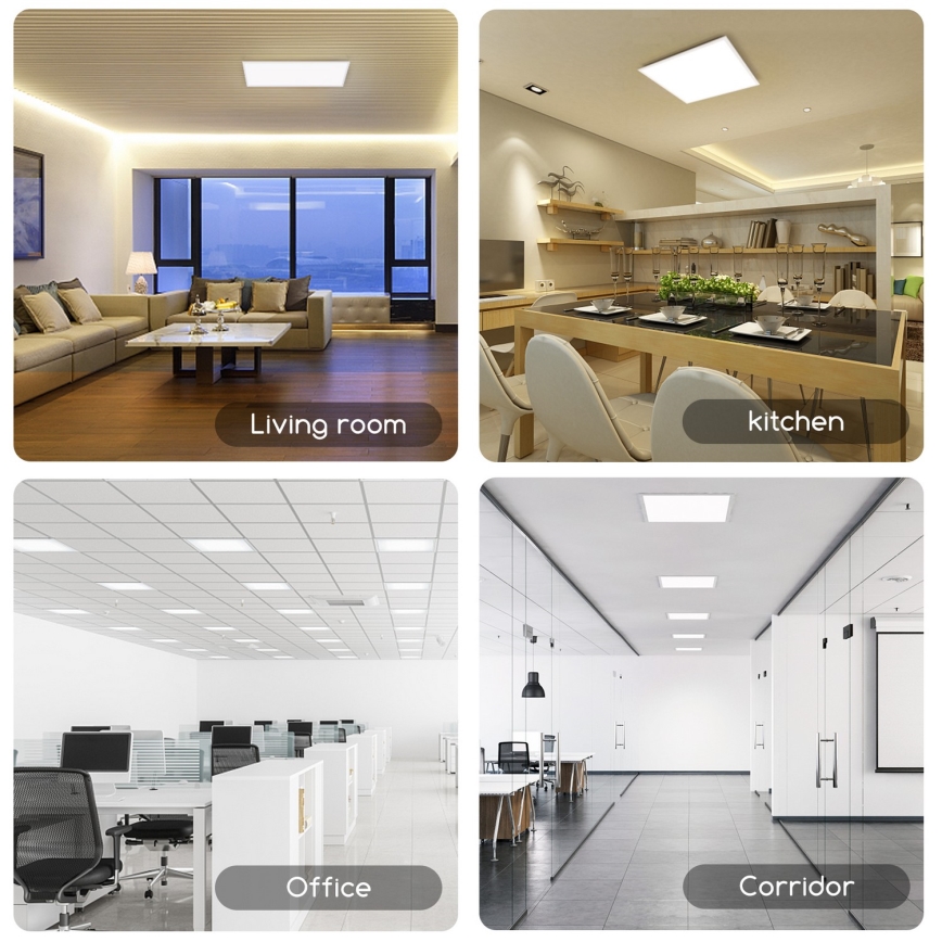 Aigostar - Panel LED empotrado LED/40W/230V 6500K 60x60cm blanco