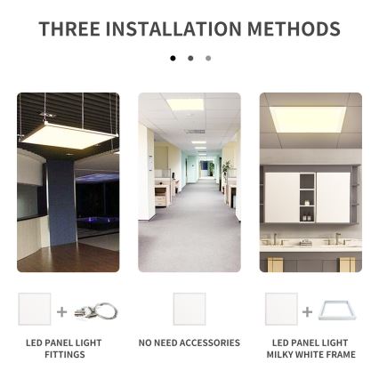 Aigostar - Panel LED empotrado LED/40W/230V 6500K 60x60cm blanco
