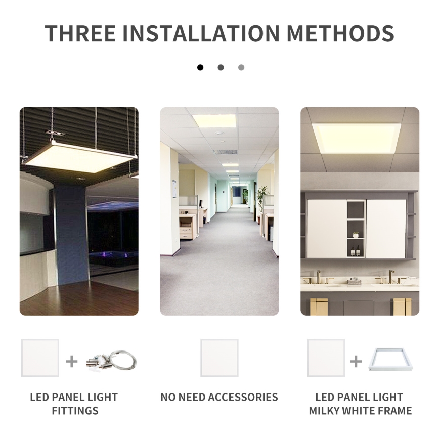 Aigostar - Panel LED empotrado LED/40W/230V 6500K 60x60cm blanco