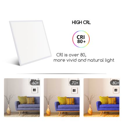Aigostar - Panel LED empotrado LED/40W/230V 6500K 60x60cm blanco