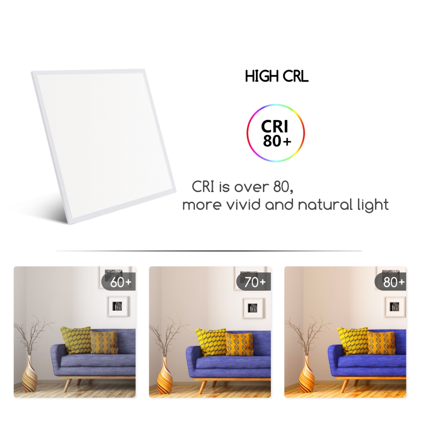 Aigostar - Panel LED empotrado LED/40W/230V 6500K 60x60cm blanco
