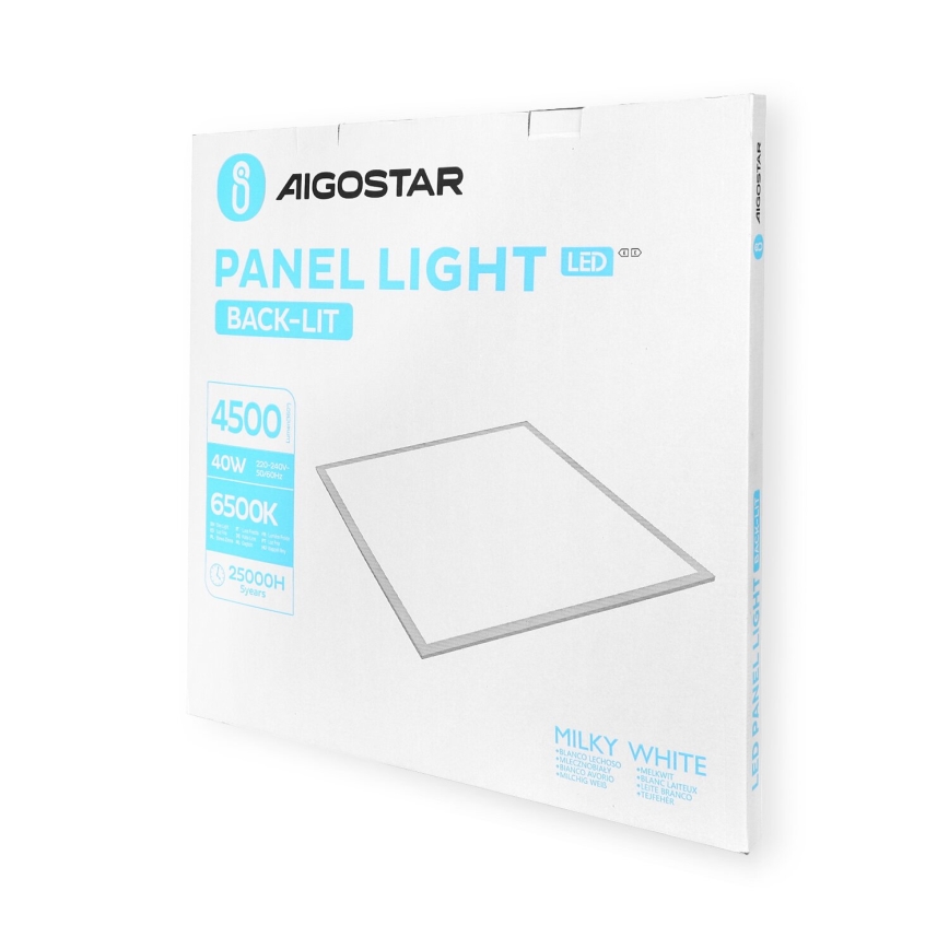 Aigostar - Panel LED empotrado LED/40W/230V 6500K 60x60cm blanco