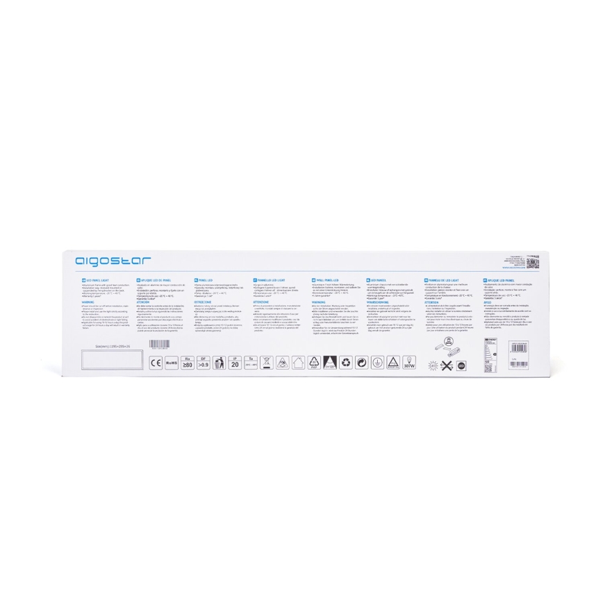 Aigostar - Panel LED empotrado LED/50W/230V 4000K 120x30cm blanco