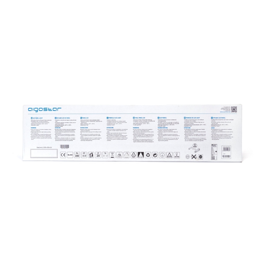 Aigostar - Panel LED empotrado LED/50W/230V 6500K 120x30cm blanco