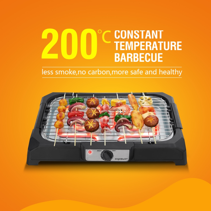 Aigostar - Parrilla eléctrica de sobremesa 2000W/230V