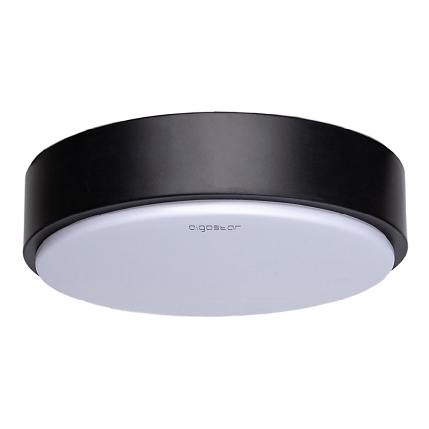 Aigostar - Plafón LED/12W/230V 3000K 23 cm negro