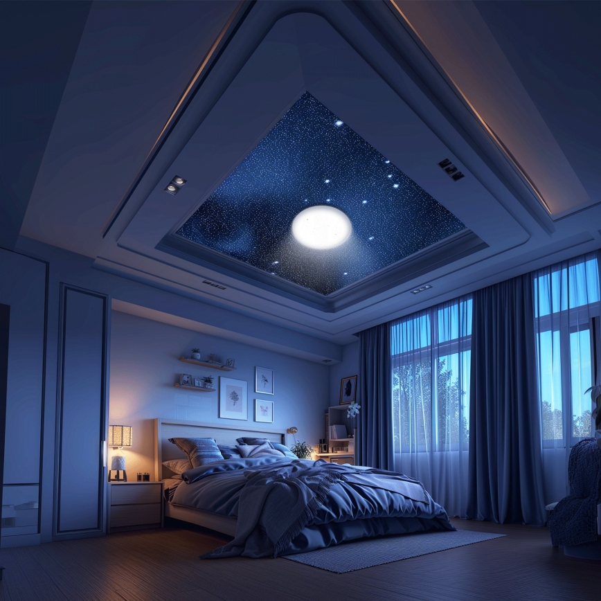 Aigostar - Plafón LED regulable MESH LED/36W/230V 3000-6500K diámetro 49,5 cm + mando a distancia