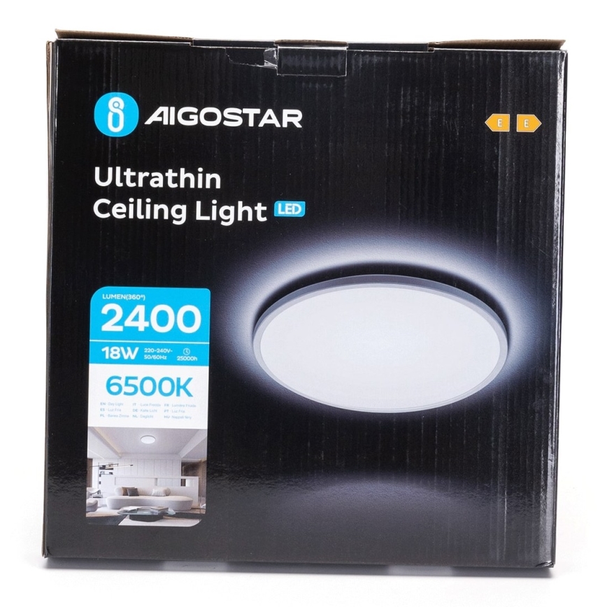 Aigostar - Plafón LED de baño LED/18W/230V 6500K diá. 30 cm IP44