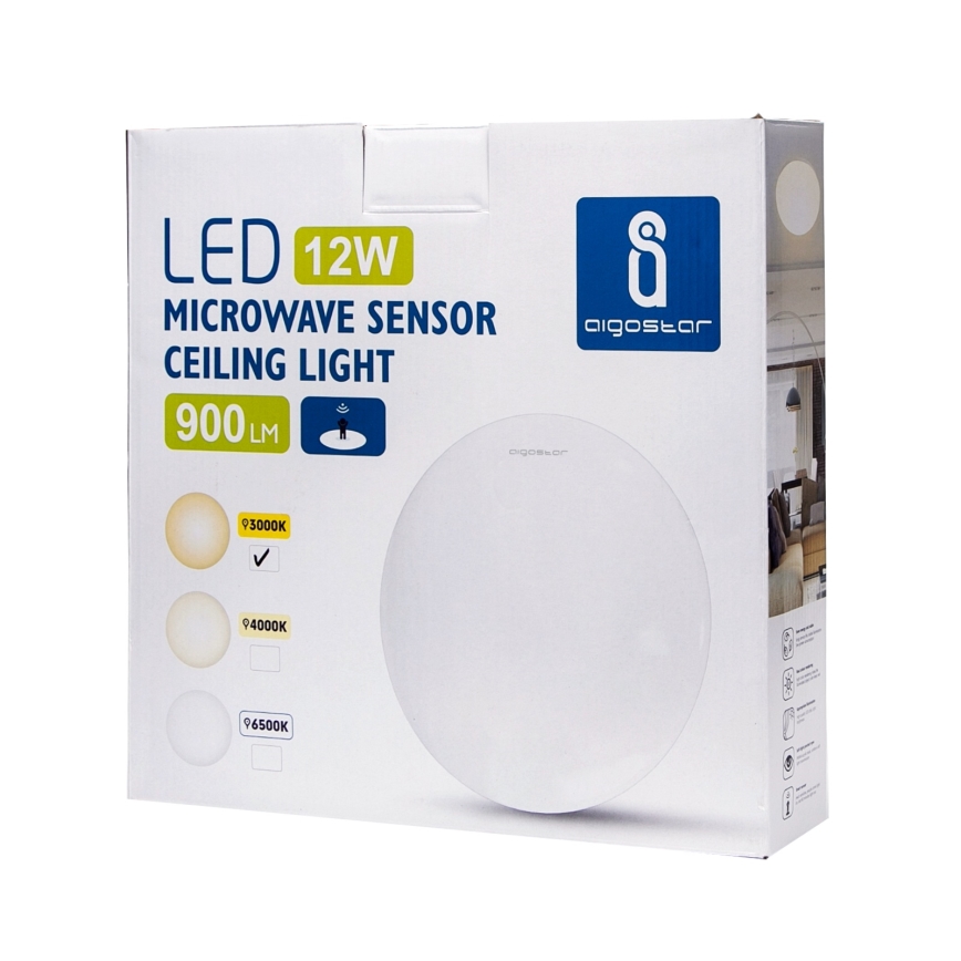 Aigostar - Plafón LED de techo 12W 230V 3000K Ø 28 cm