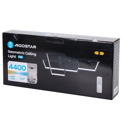 Aigostar - Plafón LED regulable LED/38W/230V 2700-6500K + control remoto