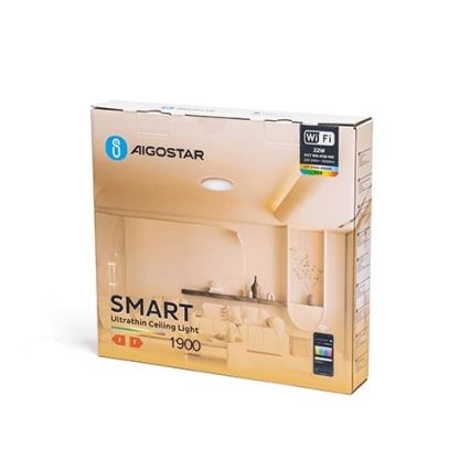 Aigostar - Plafón LED RGBW regulable LED/22W/230V 2700-6500K Wi-Fi