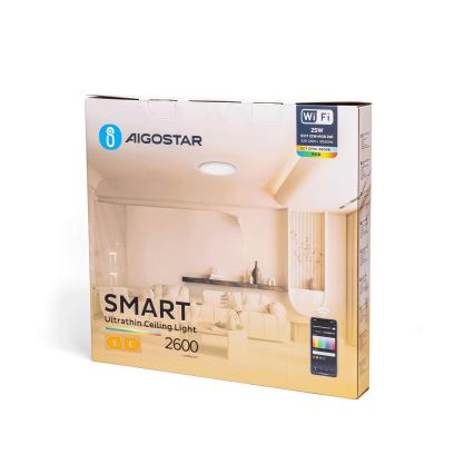 Aigostar - Plafón LED RGBW regulable LED/25W/230V 2700-6500K Wi-Fi