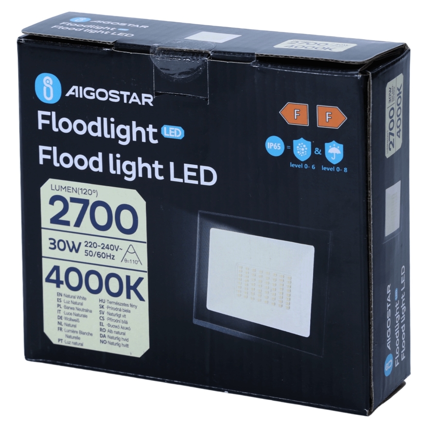 Aigostar - Proyector LED/30W/230V 4000K IP65