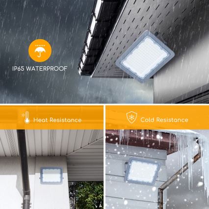 Aigostar - Proyector LED LED/100W/230V gris 4000K IP65