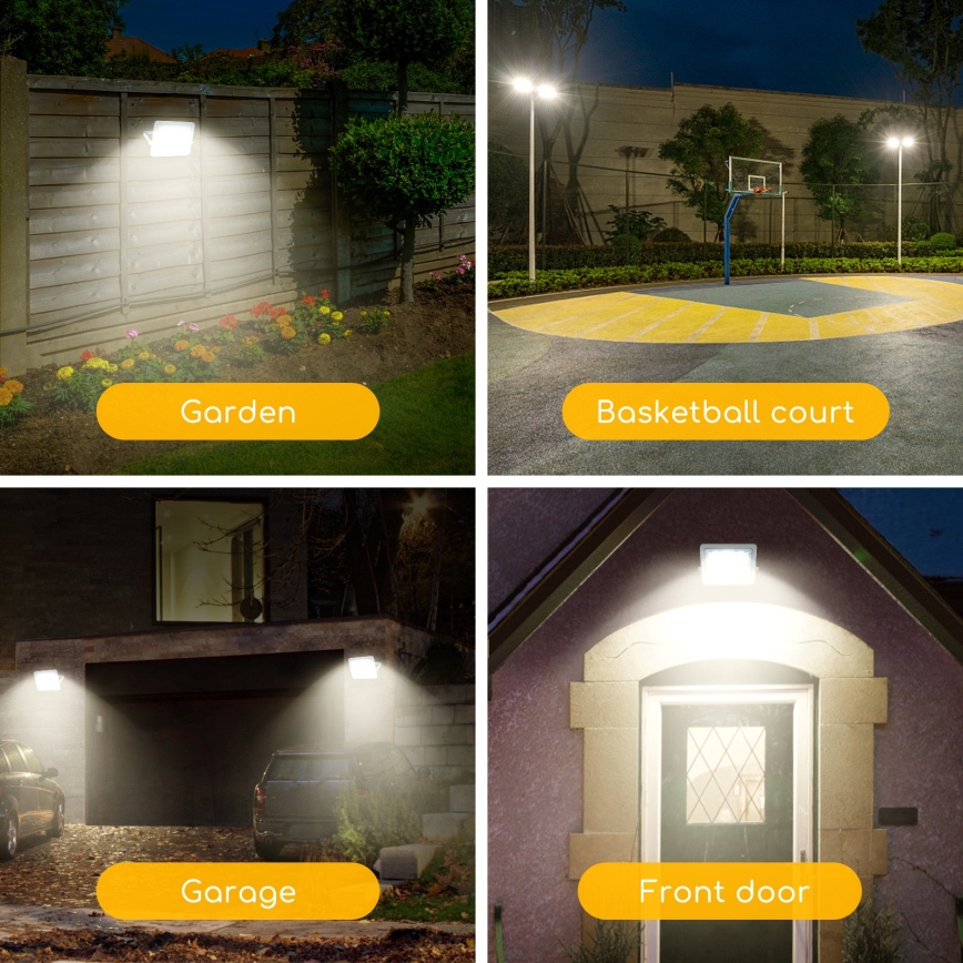 Aigostar - Proyector LED LED/100W/230V gris 4000K IP65