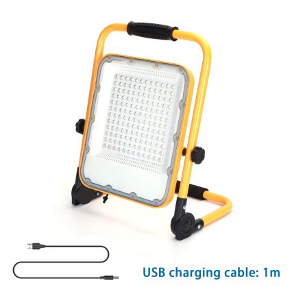 Aigostar - Proyector LED recargable y regulable LED/100W/5V 6500K IP65 15000 mAh