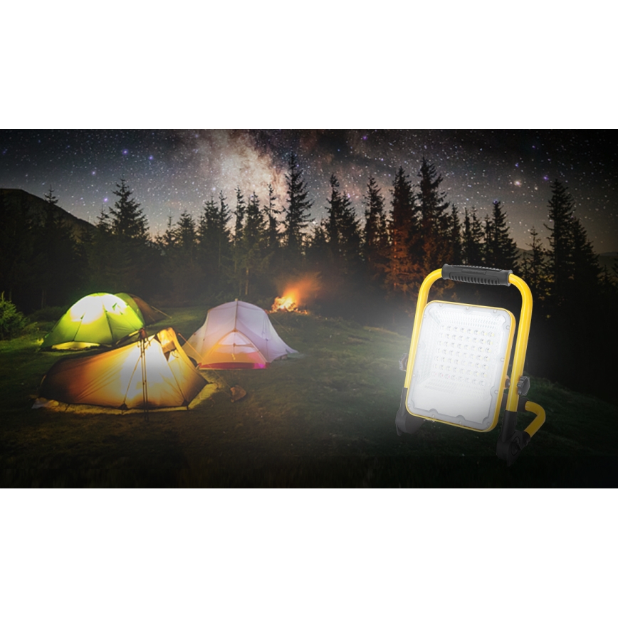 Aigostar - Proyector LED recargable y regulable LED/100W/5V 6500K IP65 15000 mAh