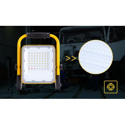 Aigostar - Proyector LED recargable y regulable LED/100W/5V 6500K IP65 15000 mAh