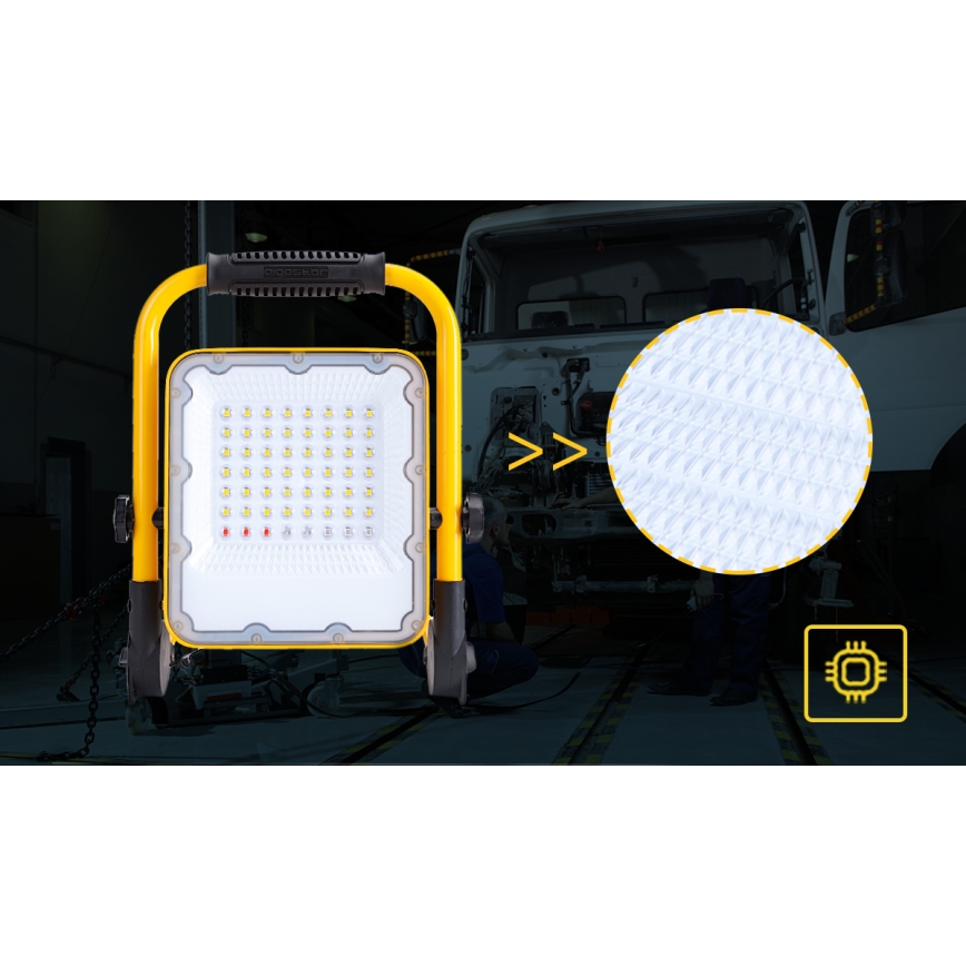 Aigostar - Proyector LED recargable y regulable LED/100W/5V 6500K IP65 15000 mAh
