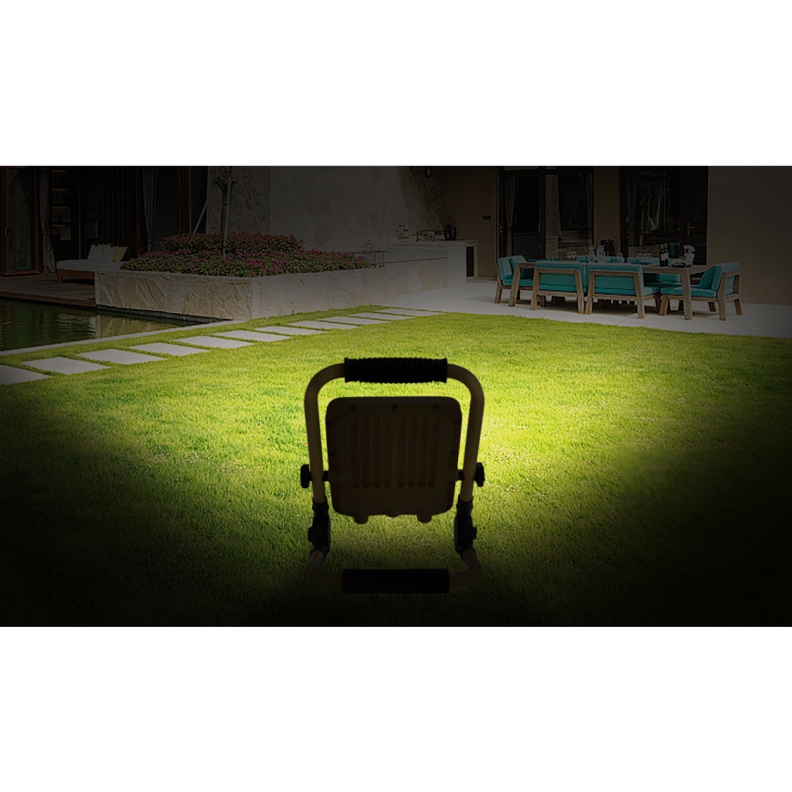 Aigostar - Proyector LED recargable y regulable LED/100W/5V 6500K IP65 15000 mAh